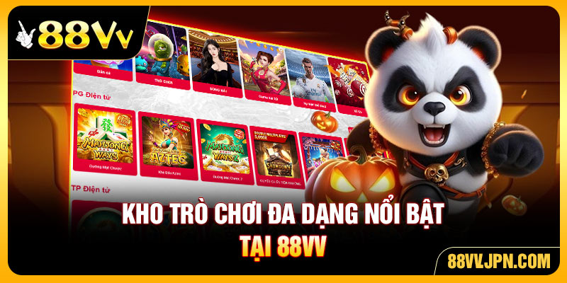 Kho trò chơi đa dạng nổi bật tại 88VV